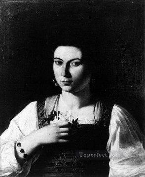 Caravaggio Painting - Portrait of a Courtesan Caravaggio